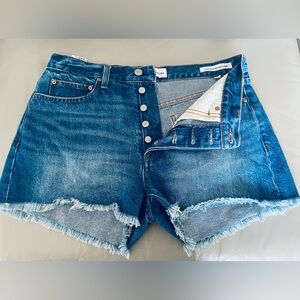 Denim Forum Light Blue High-Rise Denim Shorts